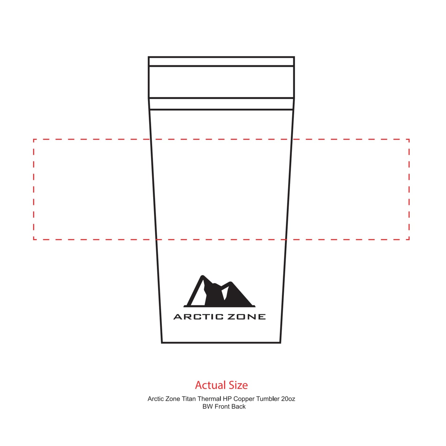 Arctic Zone® Titan Thermal HP® Copper Tumbler 20oz - Etchified - Etchified - 1625-66BK