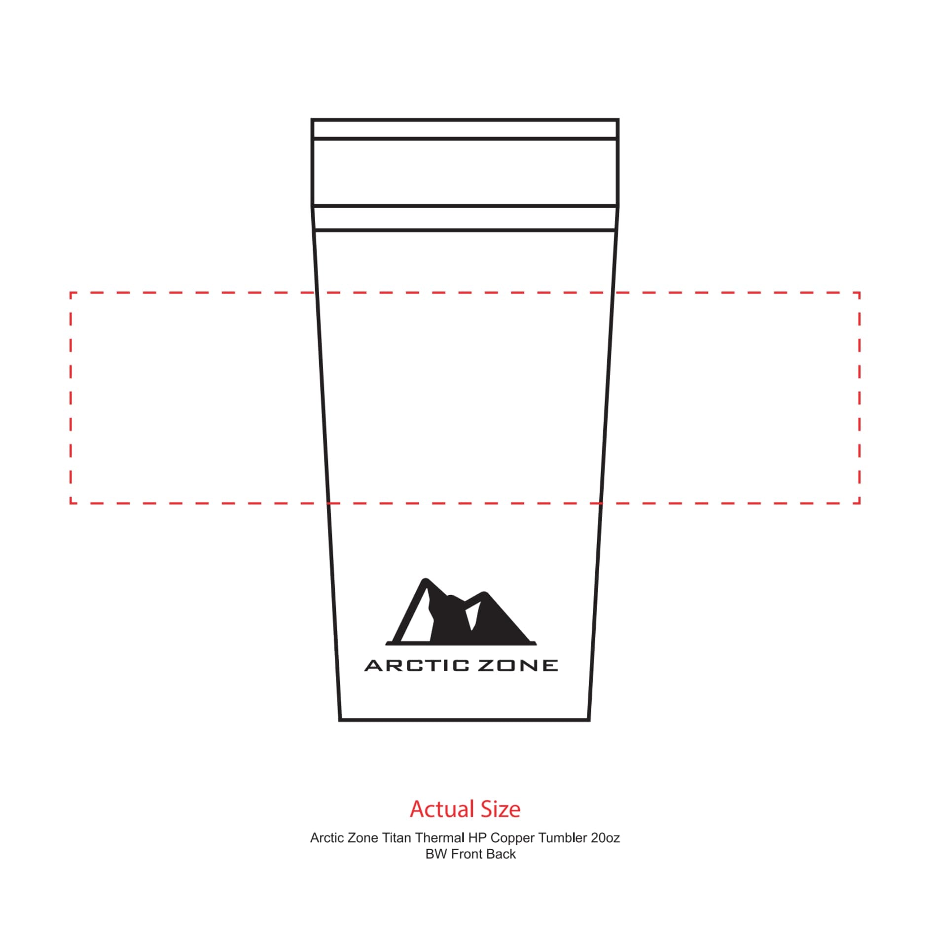 Arctic Zone® Titan Thermal HP® Copper Tumbler 20oz - Etchified - Etchified - 1625-66BK