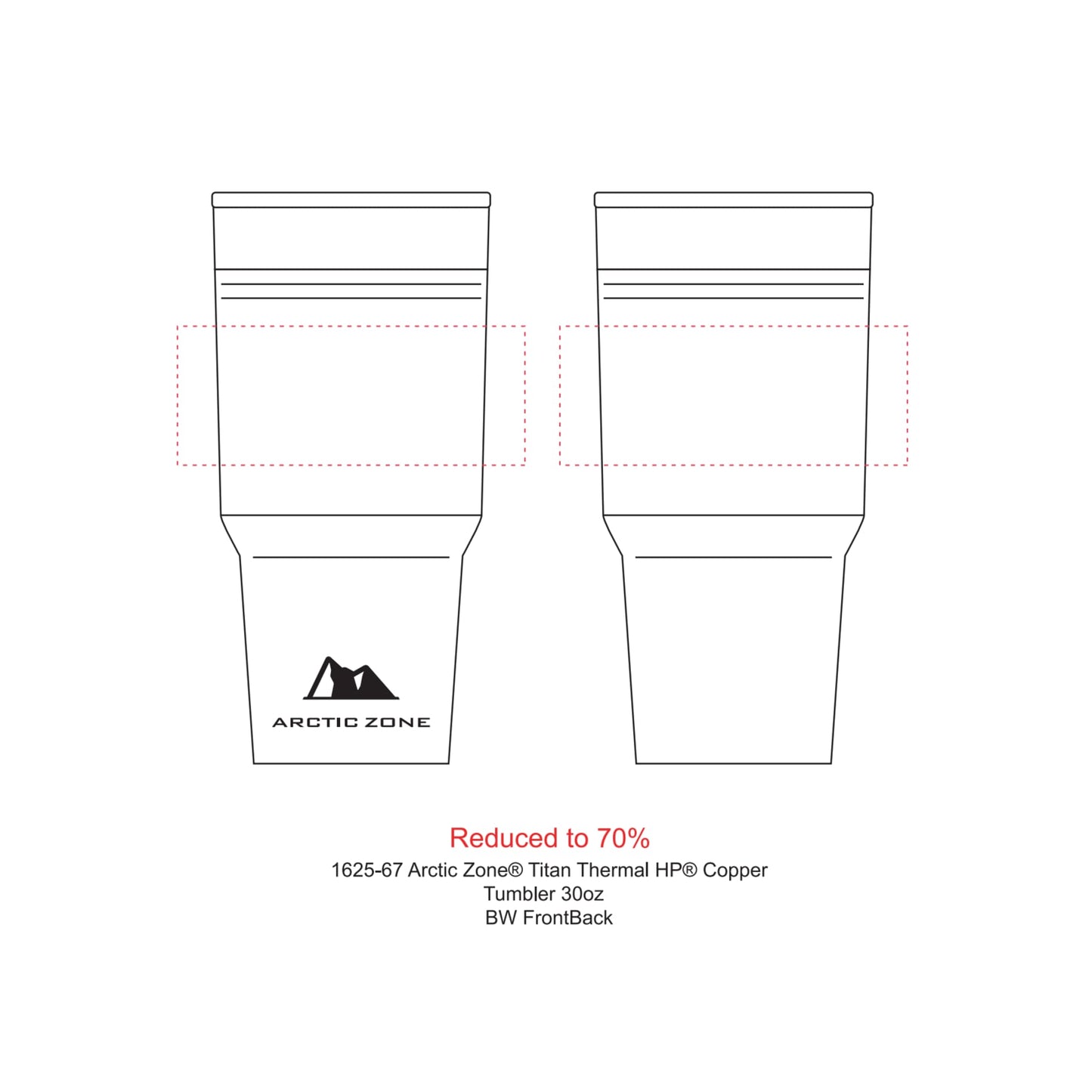 Arctic Zone® Titan Thermal HP® Copper Tumbler 30oz - Etchified - Etchified - 1625-67BK
