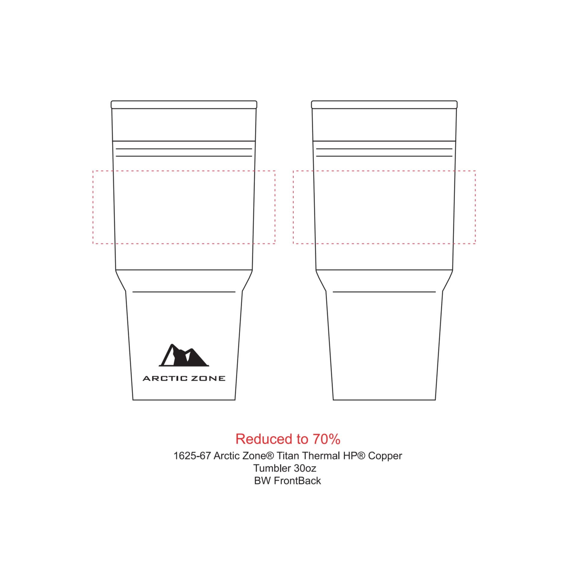 Arctic Zone® Titan Thermal HP® Copper Tumbler 30oz - Etchified - Etchified - 1625-67BK