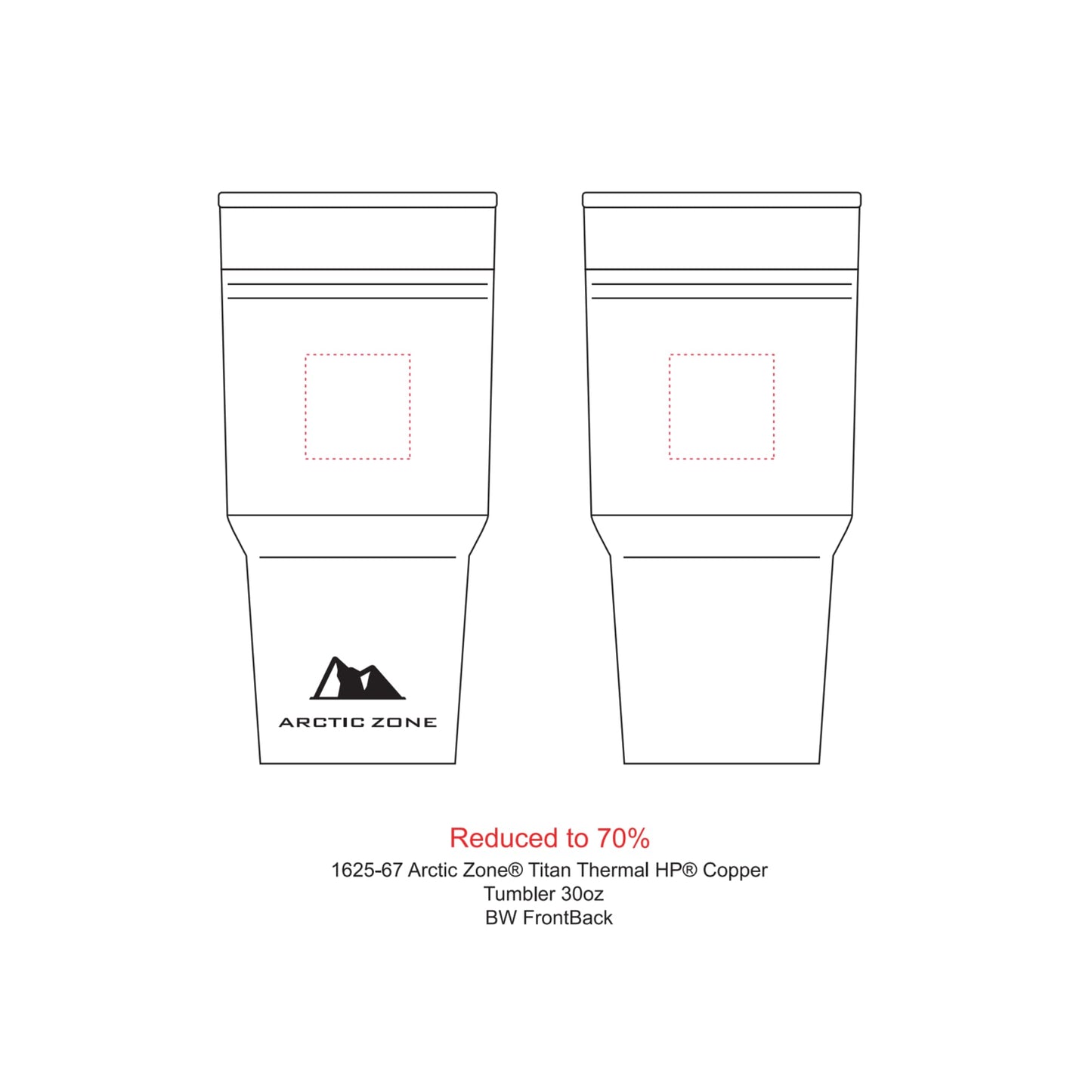 Arctic Zone® Titan Thermal HP® Copper Tumbler 30oz - Etchified - Etchified - 1625-67BK