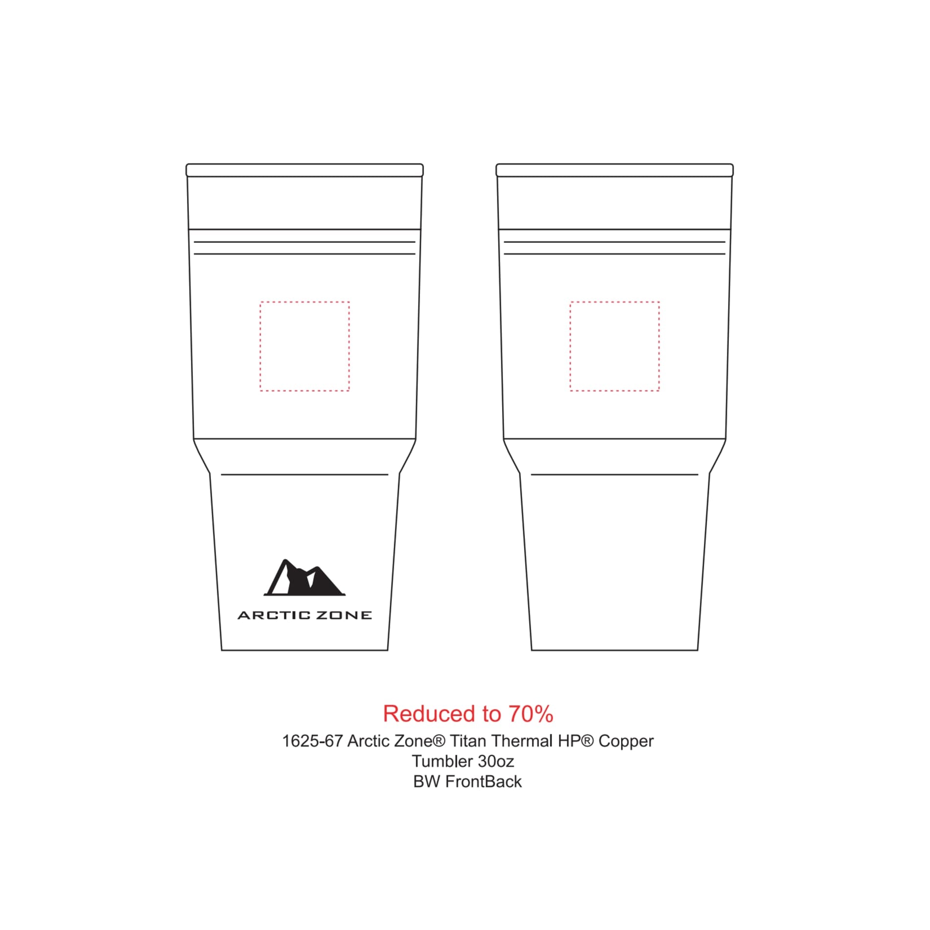 Arctic Zone® Titan Thermal HP® Copper Tumbler 30oz - Etchified - Etchified - 1625-67BK