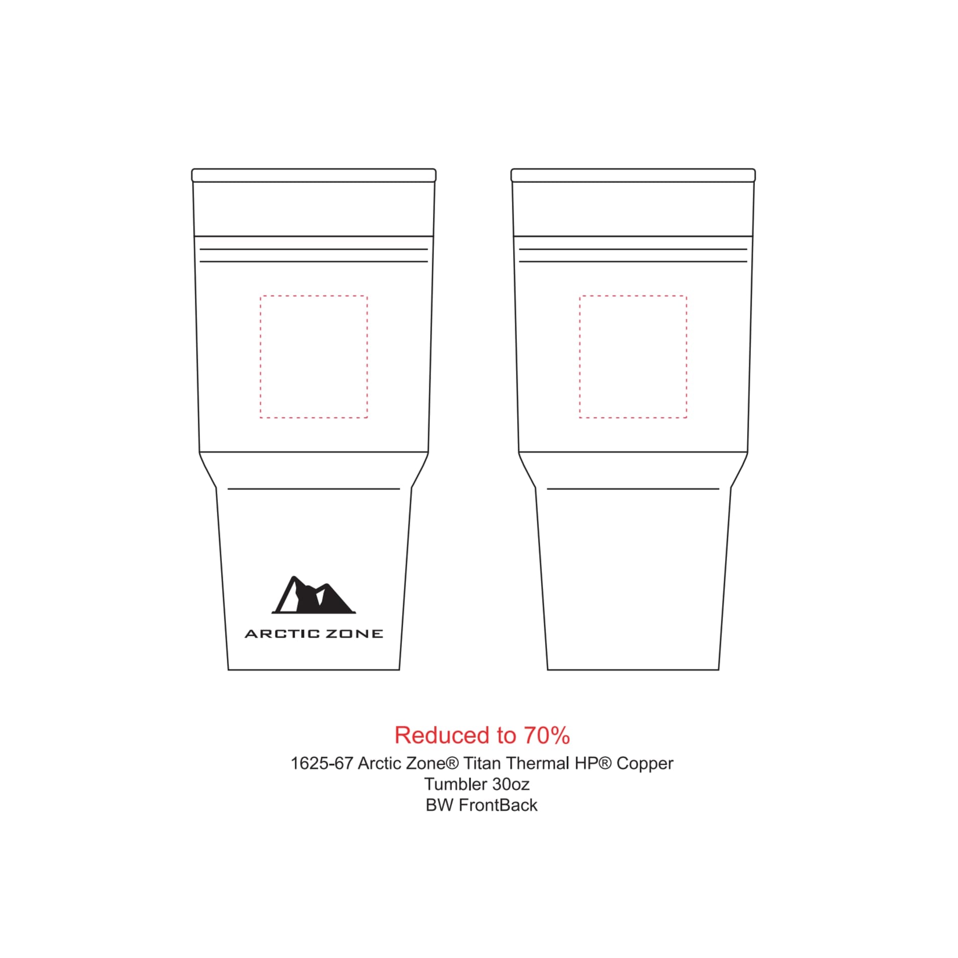Arctic Zone® Titan Thermal HP® Copper Tumbler 30oz - Etchified - Etchified - 1625-67BK