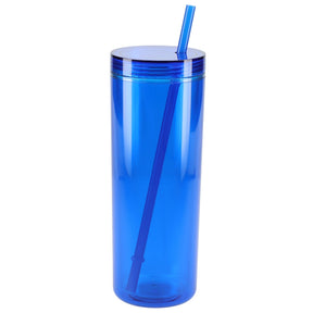 Chroma Recycled Acrylic Straw Tumbler 16oz - Etchified - GearOne - SM-6020BK