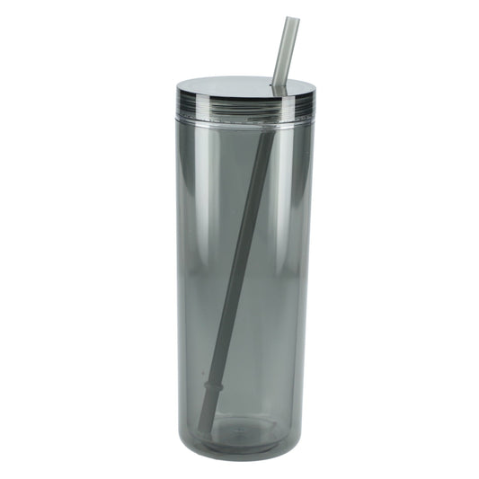 Chroma Recycled Acrylic Straw Tumbler 16oz - Etchified - GearOne - SM-6020BK