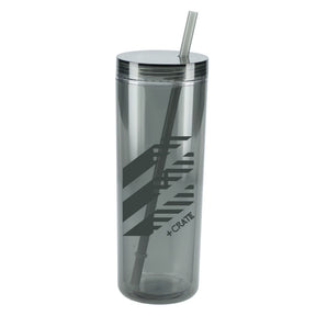 Chroma Recycled Acrylic Straw Tumbler 16oz - Etchified - GearOne - SM-6020BK