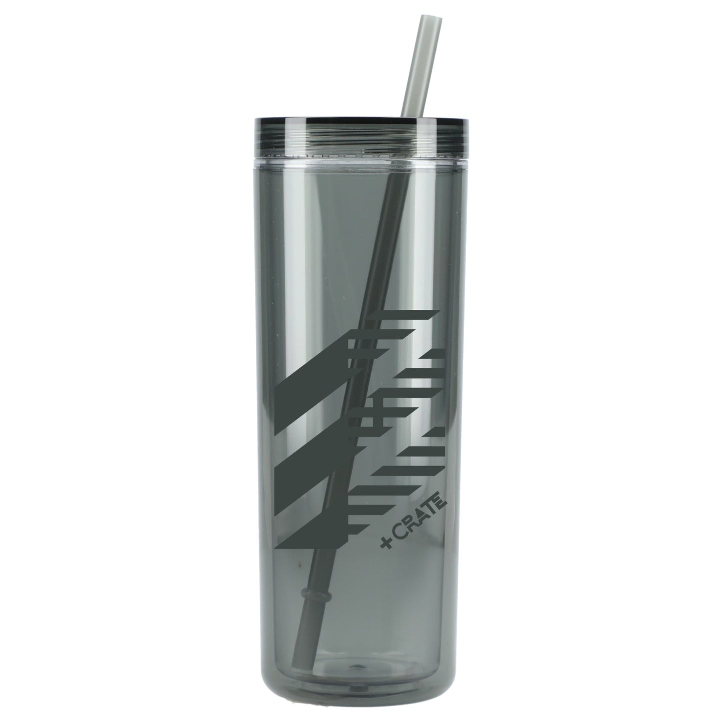 Chroma Recycled Acrylic Straw Tumbler 16oz - Etchified - GearOne - SM-6020BK