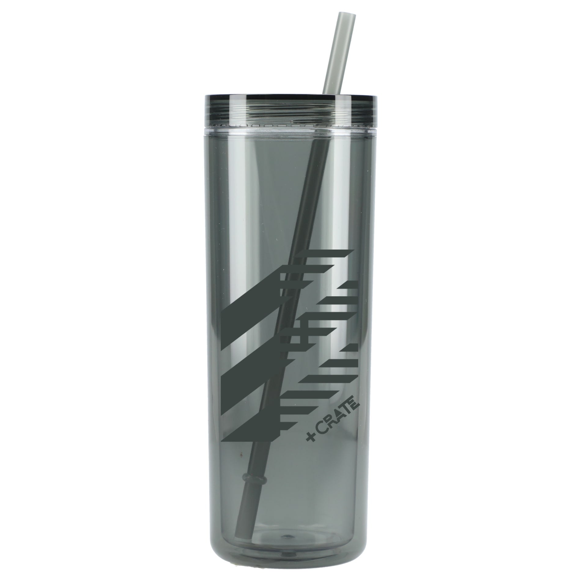 Chroma Recycled Acrylic Straw Tumbler 16oz - Etchified - GearOne - SM-6020BK
