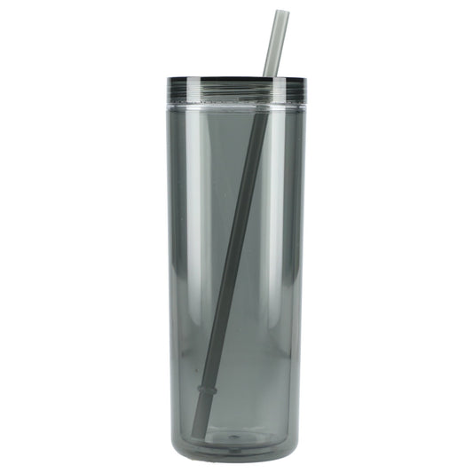 Chroma Recycled Acrylic Straw Tumbler 16oz - Etchified - GearOne - SM-6020BK