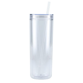 Chroma Recycled Acrylic Straw Tumbler 16oz - Etchified - GearOne - SM-6020BL