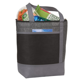 Chrome Non - Woven 9 Can Lunch Cooler - Etchified - Etchified - SM-5819RD