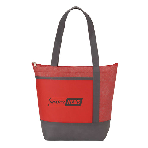 Chrome Non - Woven 9 Can Lunch Cooler - Etchified - Etchified - SM-5819RD
