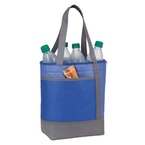 Chrome Non - Woven 9 Can Lunch Cooler - Etchified - Etchified - SM-5819RD