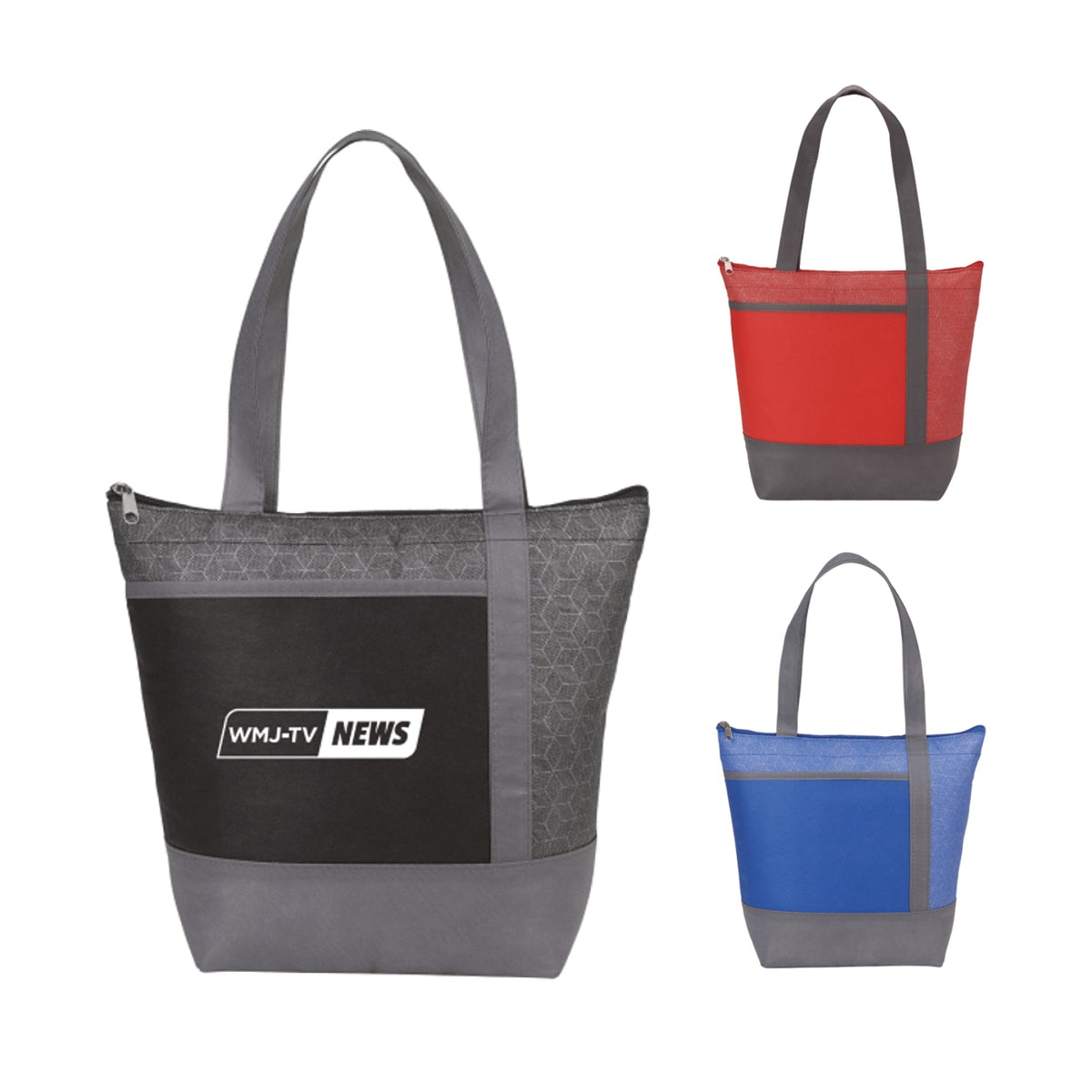 Chrome Non - Woven 9 Can Lunch Cooler - Etchified - Etchified - SM-5819RYL