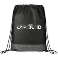Crossweave Heat Sealed Drawstring Bag - Etchified - Etchified - SM-5892BK