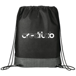 Crossweave Heat Sealed Drawstring Bag - Etchified - Etchified - SM-5892BK