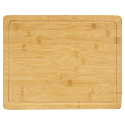 Custom Bamboo Cutting Board with Drip Ring with Laser Engraved Logo - Etchified - GearOne - GFT443