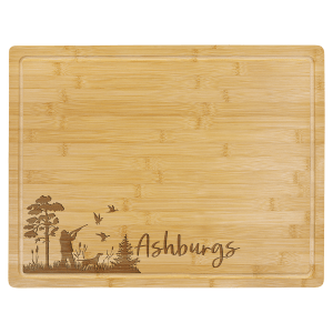 Custom Bamboo Cutting Board with Drip Ring with Laser Engraved Logo - Etchified - GearOne - GFT444