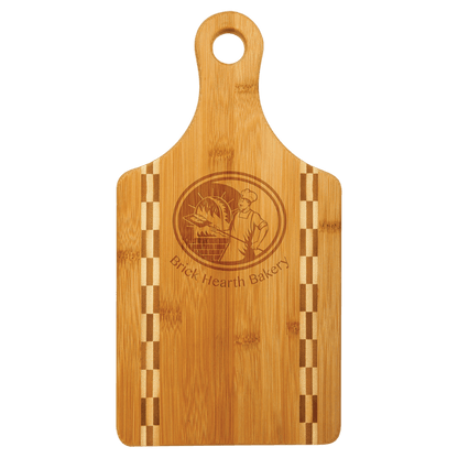 Custom Bamboo Cutting Boards with Butcher Block Inlay and Shapes - Etchified - GearOne - GFT460