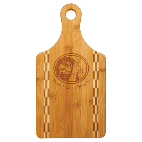 Custom Bamboo Cutting Boards with Butcher Block Inlay and Shapes - Etchified - GearOne - GFT460