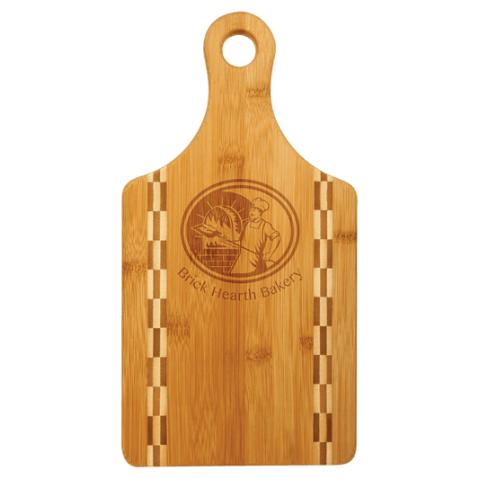 Custom Bamboo Cutting Boards with Butcher Block Inlay and Shapes - Etchified - GearOne - GFT460