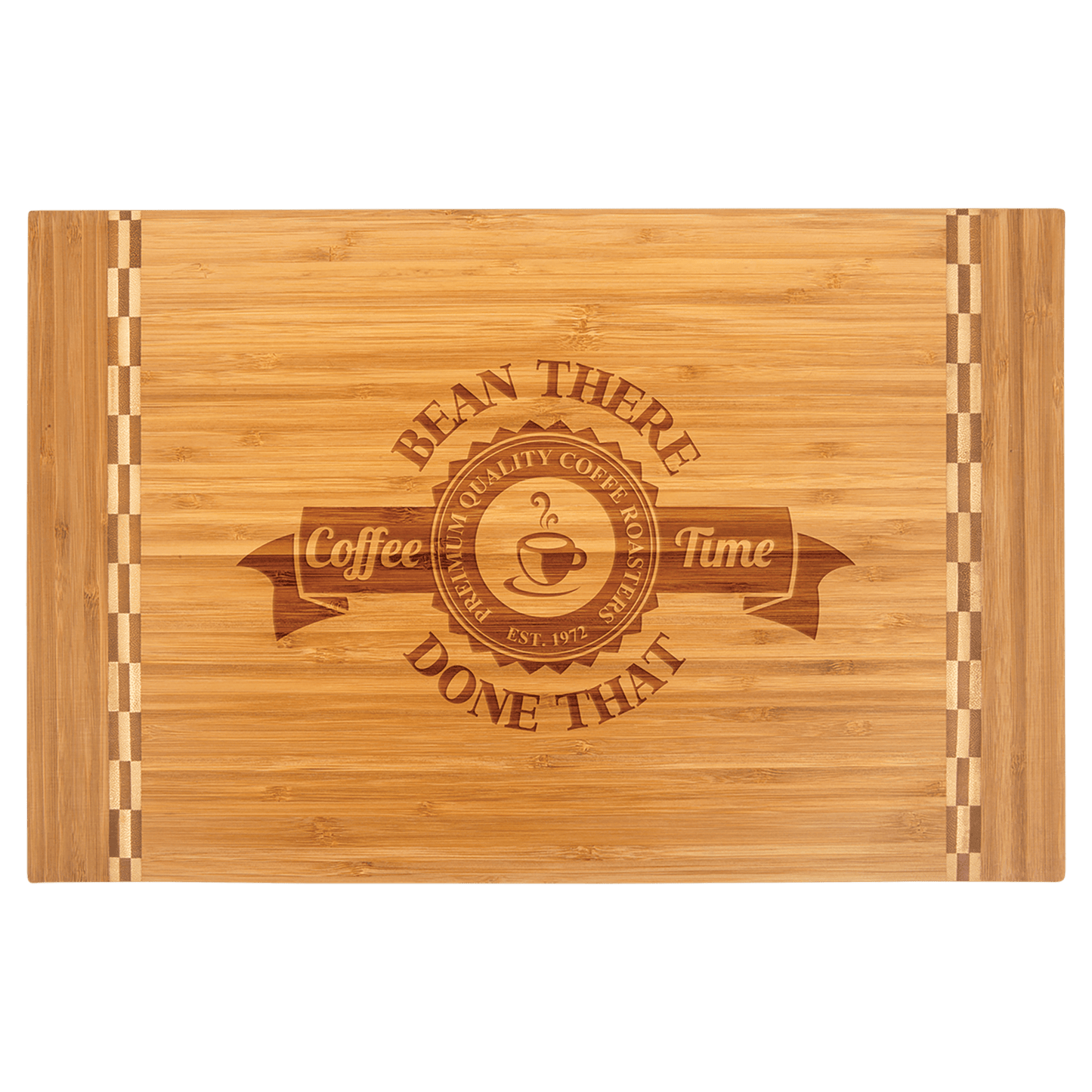 Custom Bamboo Cutting Boards with Butcher Block Inlay and Shapes - Etchified - GearOne - GFT460