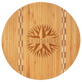 Custom Bamboo Cutting Boards with Butcher Block Inlay and Shapes - Etchified - GearOne - GFT472