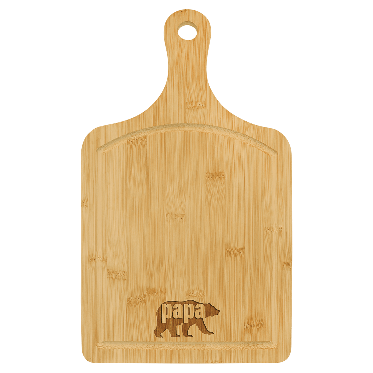 Custom Bamboo Paddle Cutting Boards with Vertical Laser Engraved Logo - Etchified - GearOne - GFT448