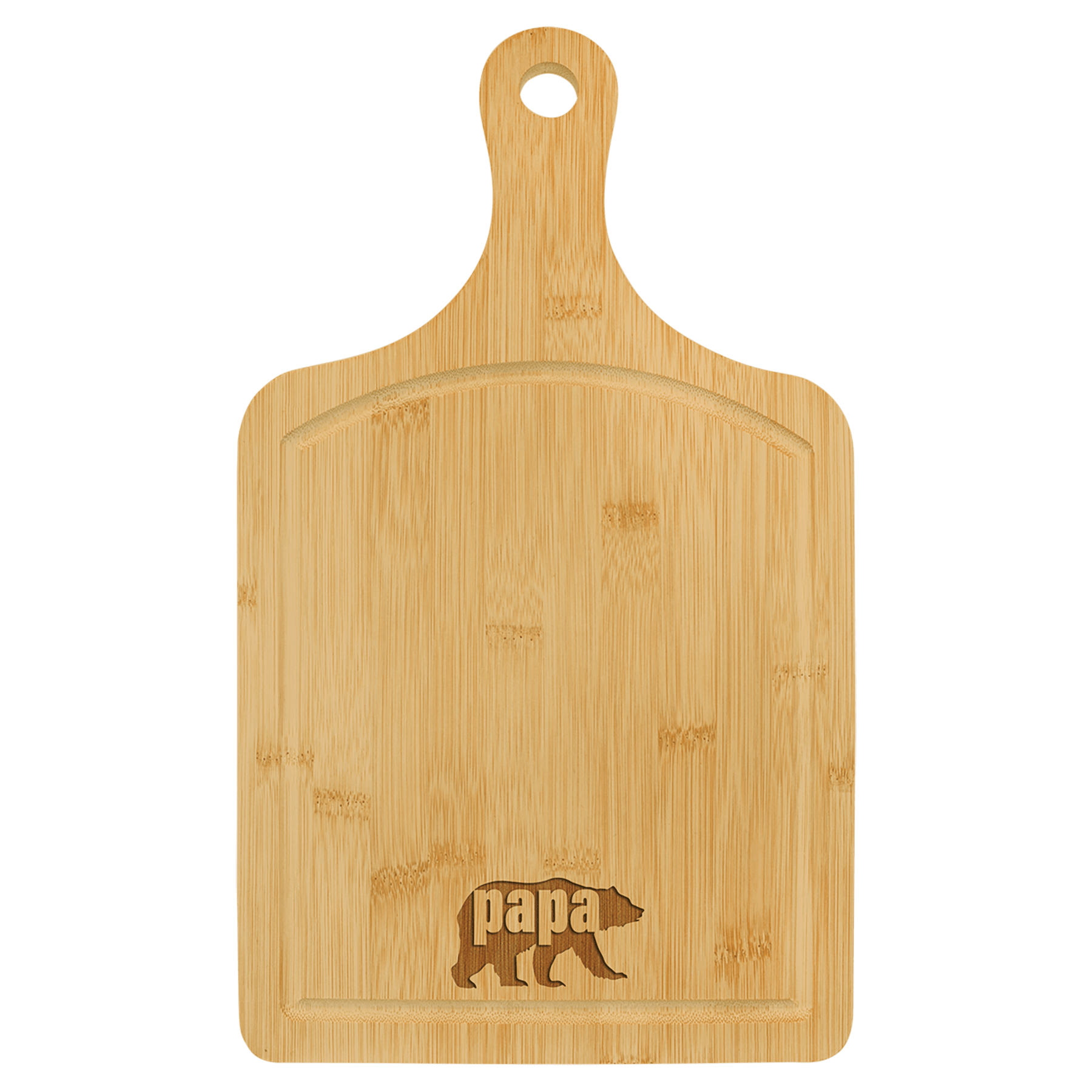 Custom Bamboo Paddle Cutting Boards with Vertical Laser Engraved Logo - Etchified - GearOne - GFT448
