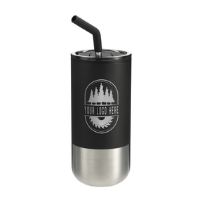 Custom Lagom 16 oz Straw Tumbler with Laser Engraving - Etchified-etchified-SM-6908BK