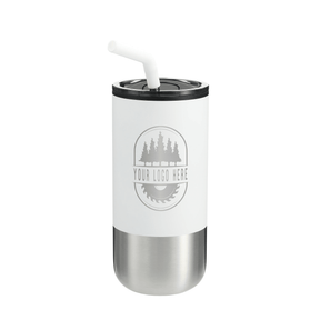 Custom Lagom 16 oz Straw Tumbler with Laser Engraving - Etchified-etchified-SM-6908WH