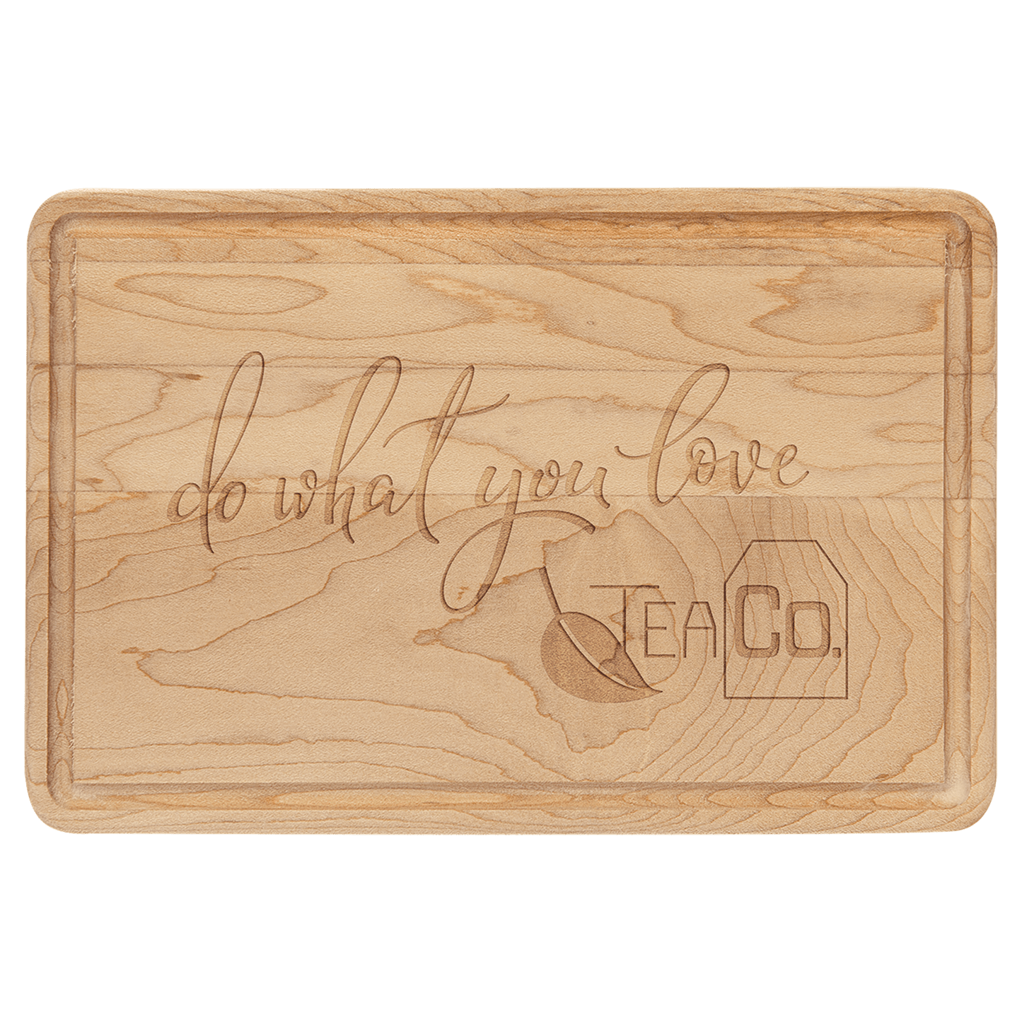 Custom Maple Cutting Board with Drip Ring with Laser Engraved Logo - Etchified - GearOne - GFT481