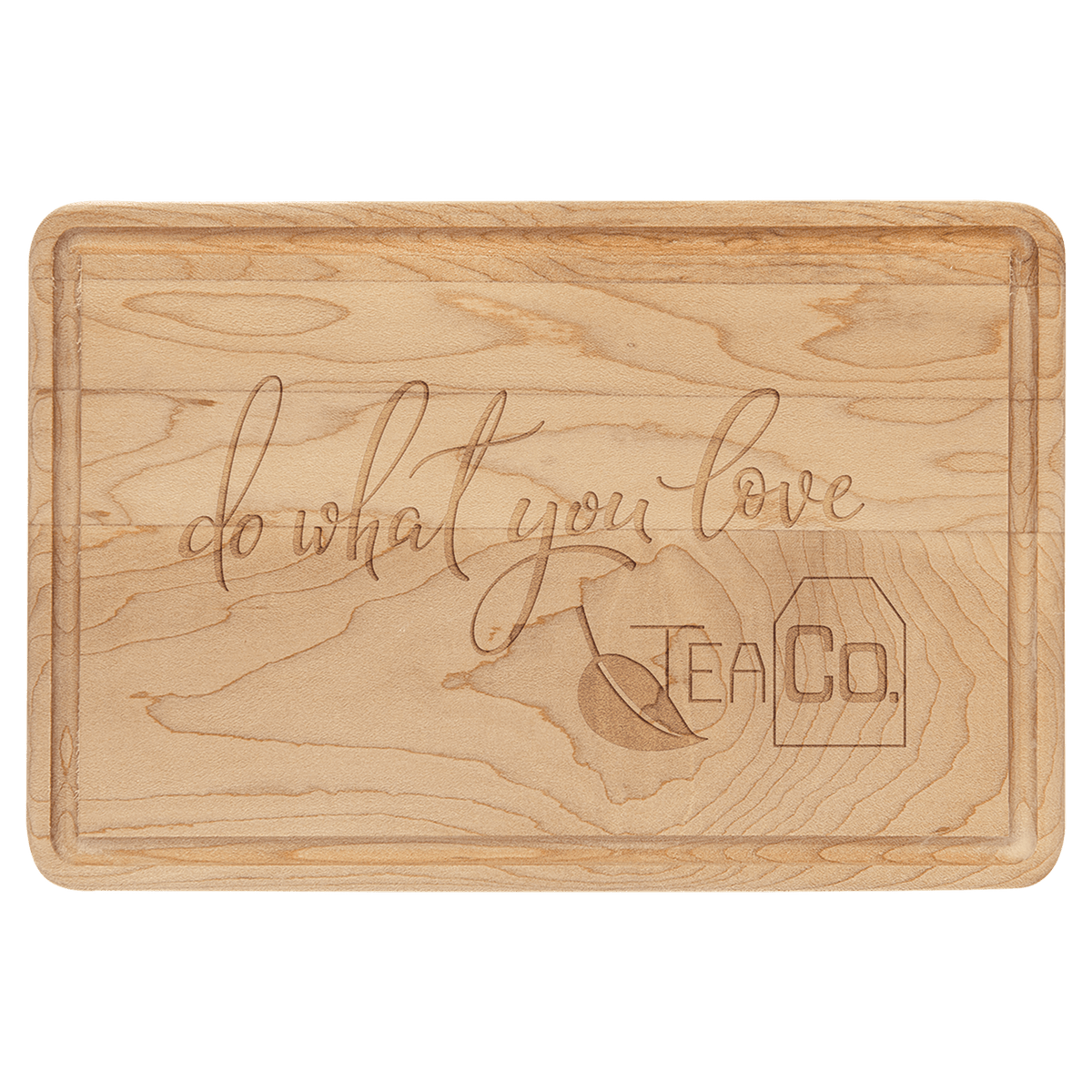 Custom Maple Cutting Board with Drip Ring with Laser Engraved Logo - Etchified - GearOne - GFT481