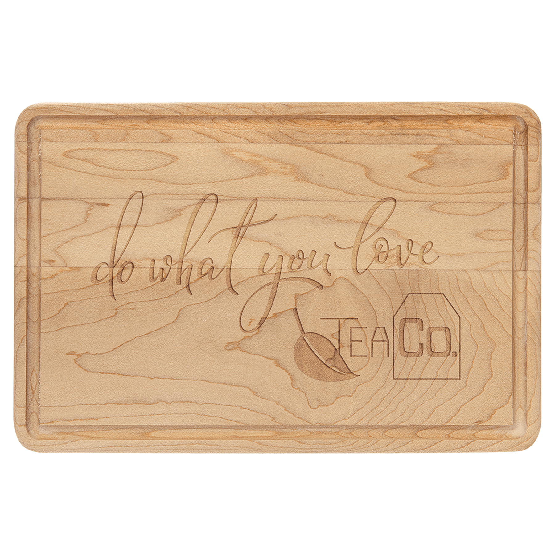 Custom Maple Cutting Board with Drip Ring with Laser Engraved Logo - Etchified - GearOne - GFT481