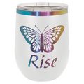 Custom Polar Camel® 12oz Prismatic Effect ION - Plated Stemless Wine Tumbler with Lid - Etchified - Polar Camel - LTM891