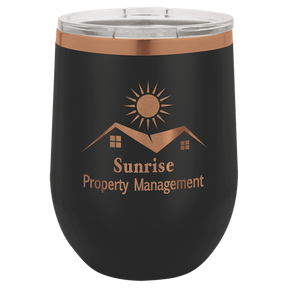 Custom Polar Camel® 12oz Prismatic Effect ION - Plated Stemless Wine Tumbler with Lid - Etchified - Polar Camel - LTM891