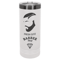 Custom Polar Camel® 22 oz. Ghost Black ION - Plated Skinny Tumbler with Slider Lid - Etchified - Polar Camel - LTM7031