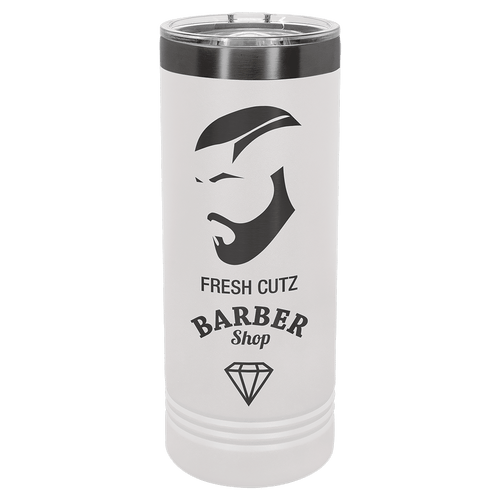 Custom Polar Camel® 22 oz. Ghost Black ION - Plated Skinny Tumbler with Slider Lid - Etchified - Polar Camel - LTM7031