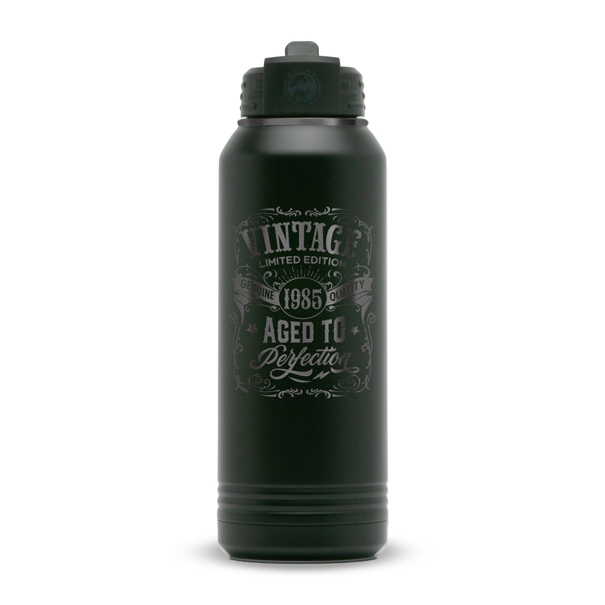 Custom Polar Camel® 32oz Ghost Black ION - Plated Water Bottle - Etchified - Polar Camel - LWB230
