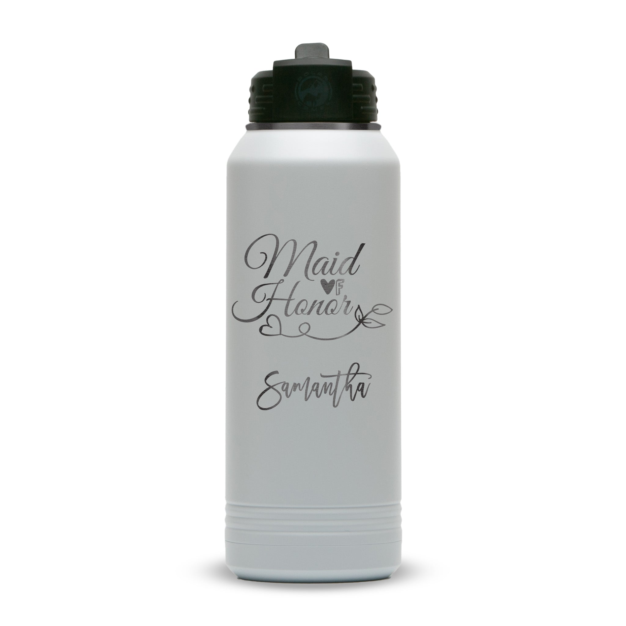 Custom Polar Camel® 32oz Ghost Black ION - Plated Water Bottle - Etchified - Polar Camel - LWB231