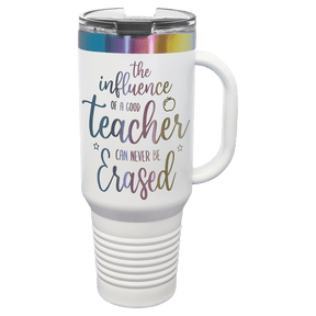 Custom Polar Camel® 40oz Prismatic Effect ION - Plated Travel Mug with Handle & Straw - Etchified - Polar Camel - LTM7485