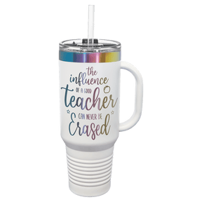 Custom Polar Camel® 40oz Prismatic Effect ION - Plated Travel Mug with Handle & Straw - Etchified - Polar Camel - LTM7485