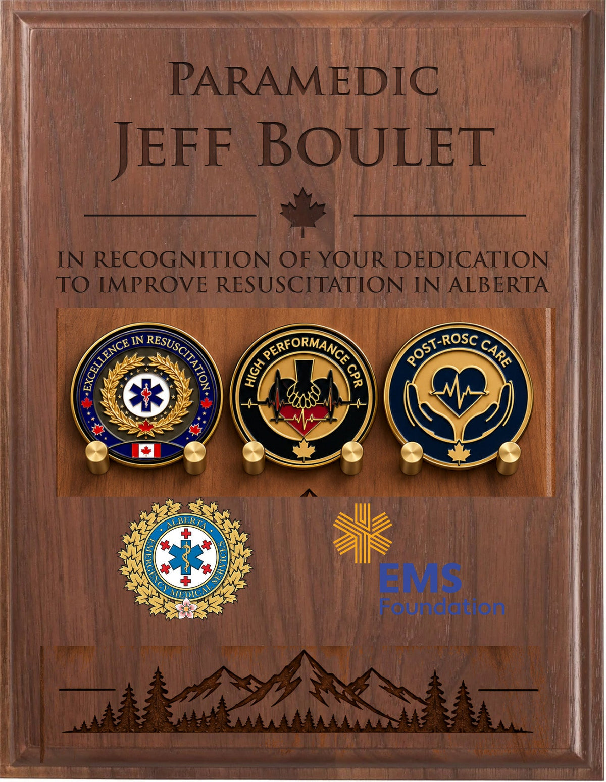 Custom Walnut Plaque - Etchified-etchified-