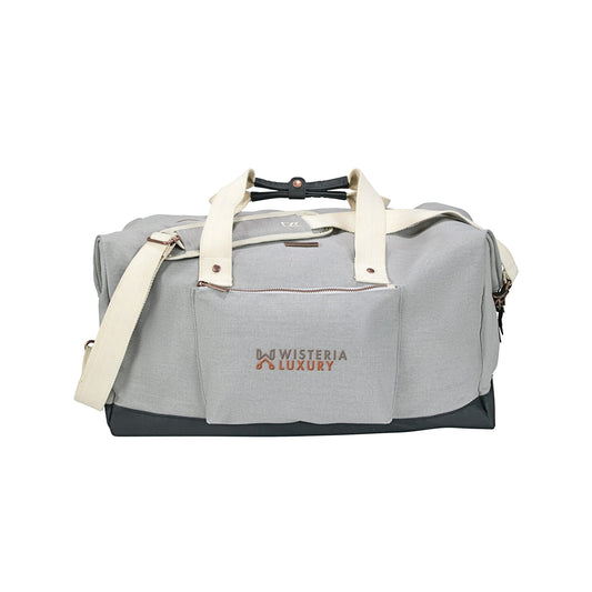 Cutter & Buck® 19" Cotton Weekender Duffel - Etchified - Etchified - 9840-50GY