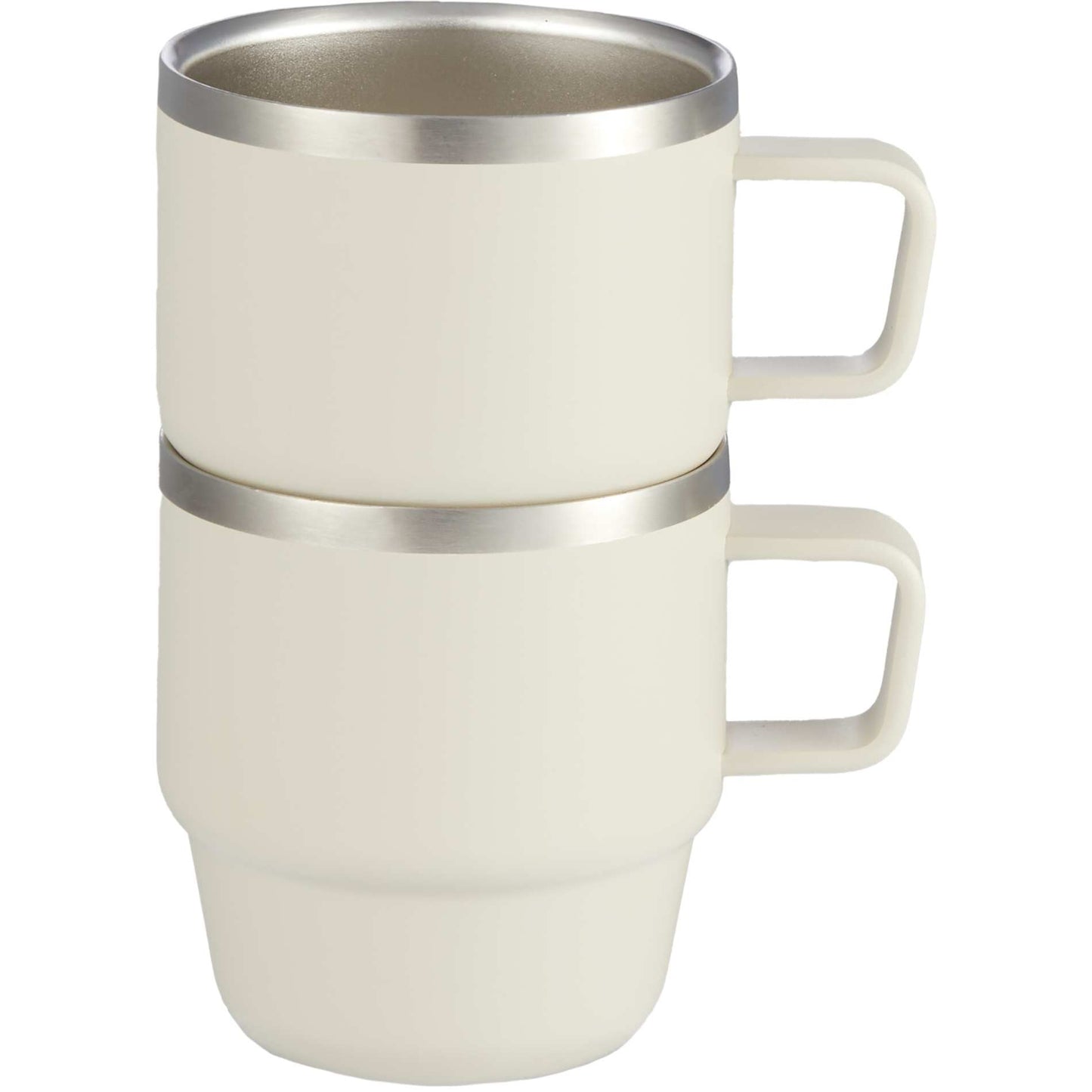 Doppio Stackable Recycled Mug Set 6oz - Etchified - GearOne - 1602-12BK