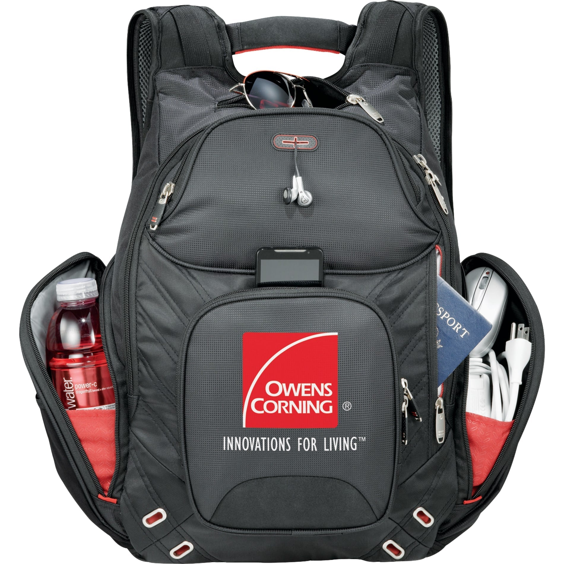 elleven™ Amped TSA 17" Computer Backpack - Etchified - Etchified - 0011-99BK