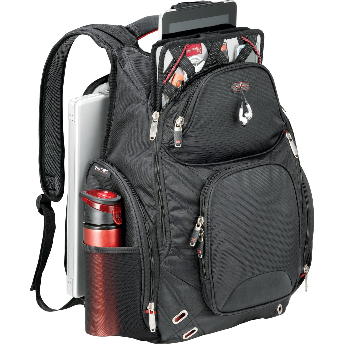 elleven™ Amped TSA 17" Computer Backpack - Etchified - Etchified - 0011-99BK