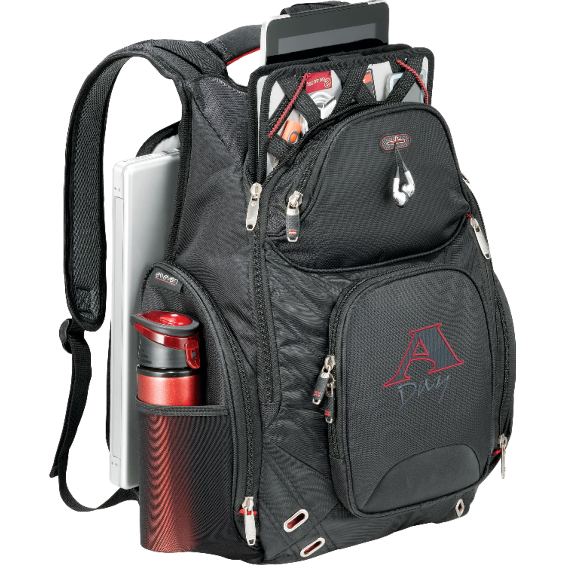 elleven™ Amped TSA 17" Computer Backpack - Etchified - Etchified - 0011-99BK