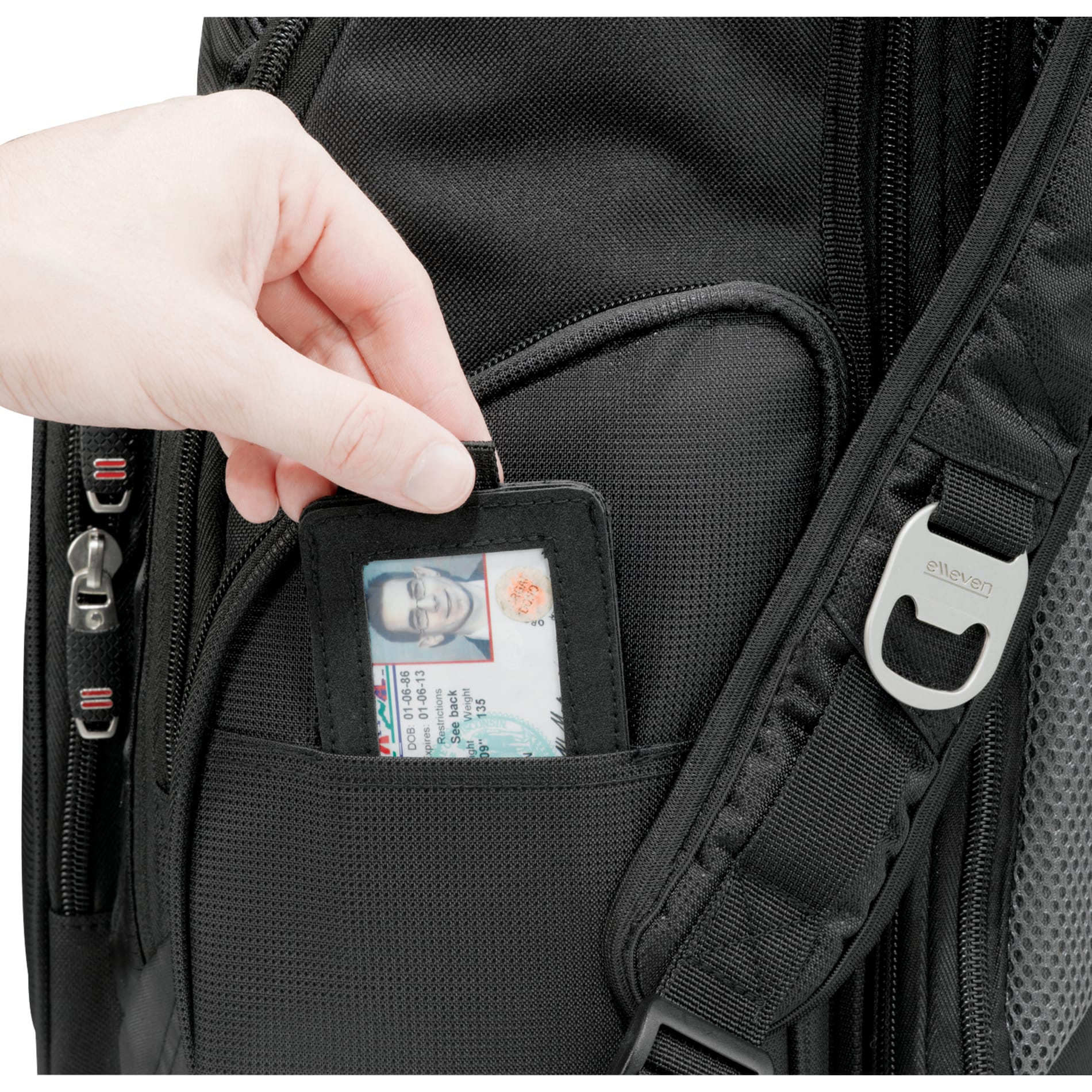elleven™ Amped TSA 17" Computer Backpack - Etchified - Etchified - 0011-99BK