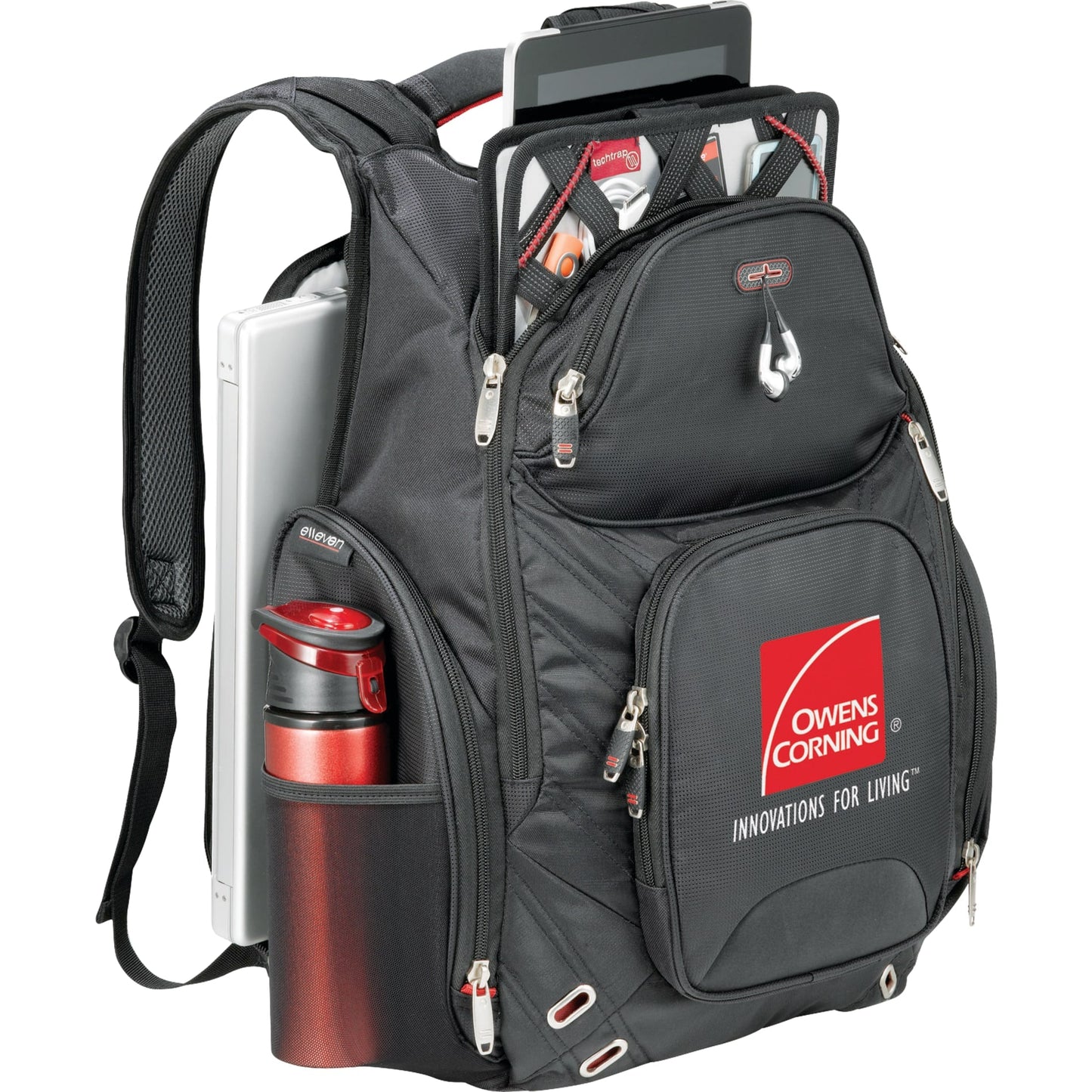 elleven™ Amped TSA 17" Computer Backpack - Etchified - Etchified - 0011-99BK